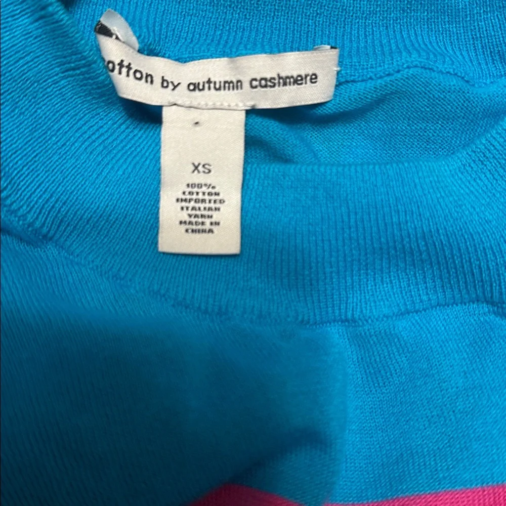 Cotton by Autumn Cashmere Colorful Striped Cropped Sweater